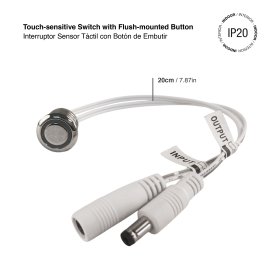 Interruptor Sensor Táctil Botón de embutir 20cm DC12-24V
