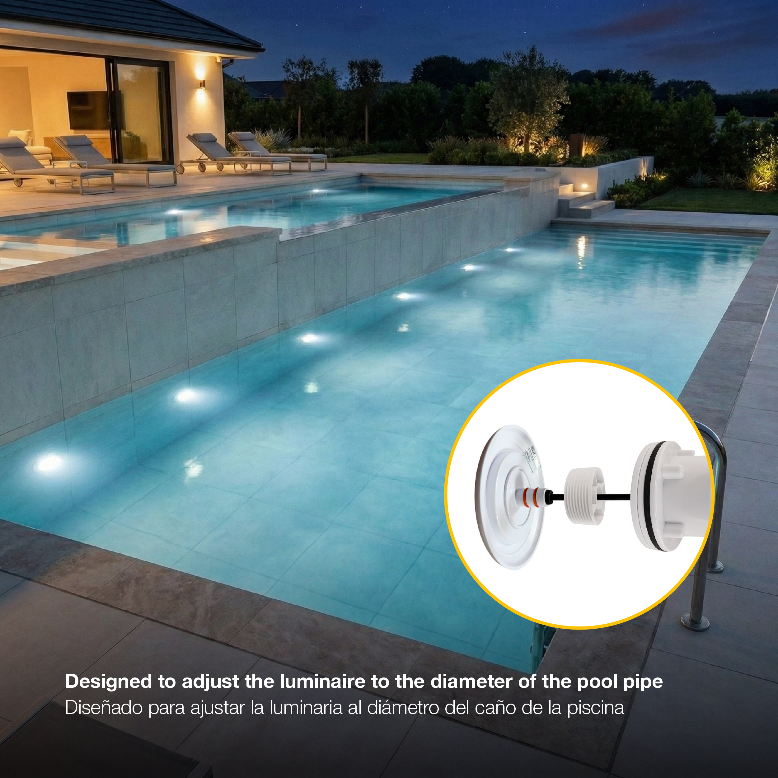 Accesorio para Luminarias de Piscina 23x9.7mm