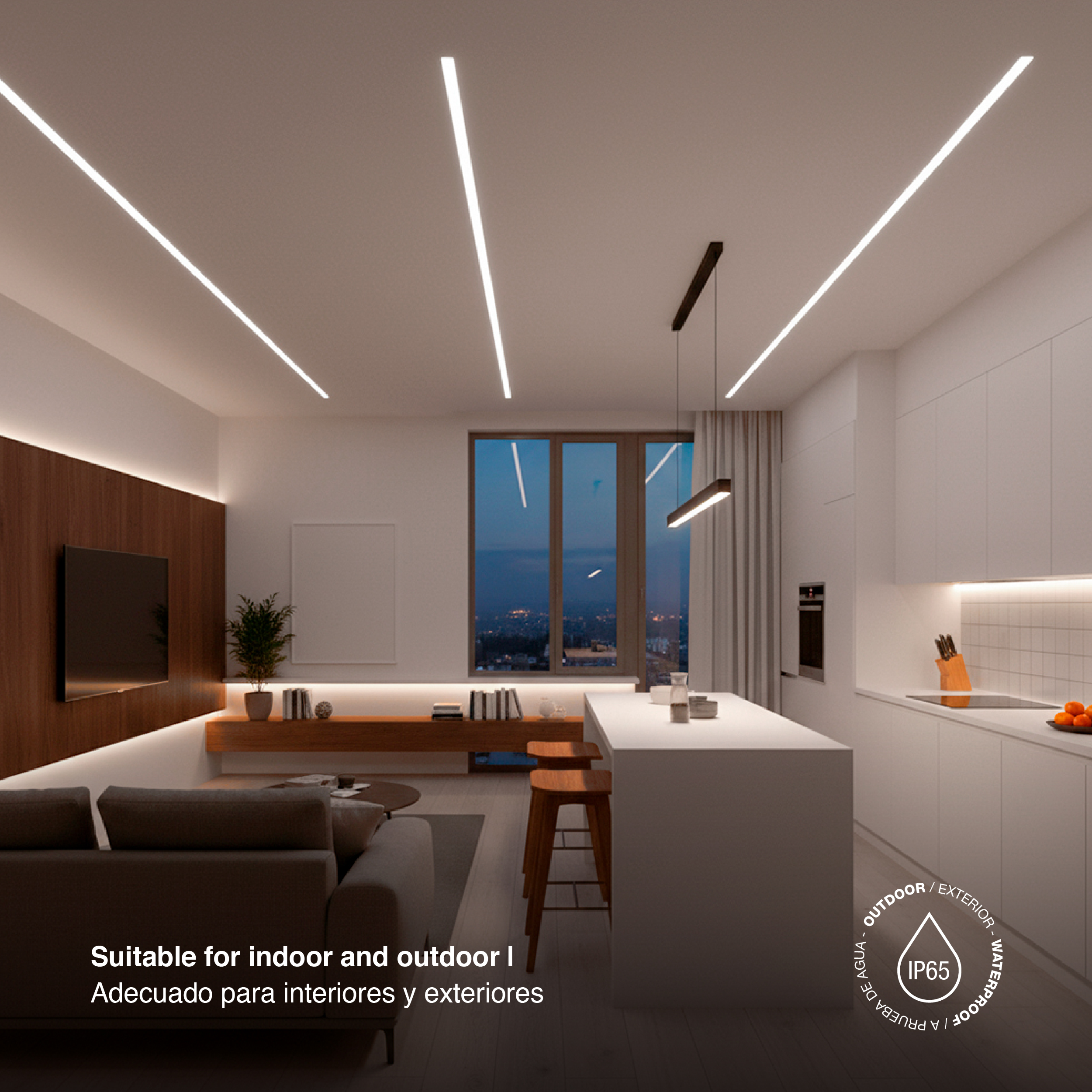 Tira LED COB IP67 220-240V, 400W Blanco Neutro 4000K 560LEDs/m, 50m