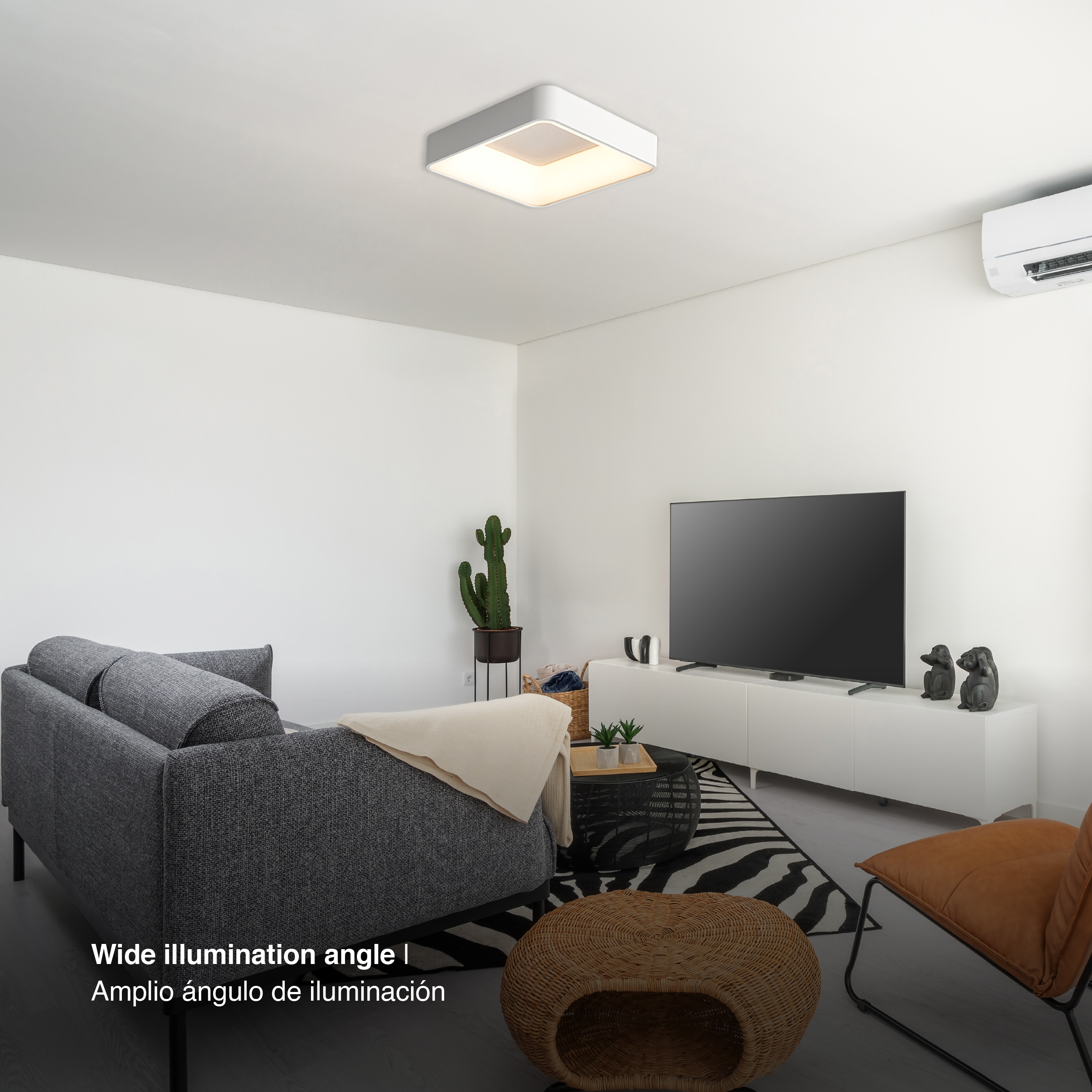 Panel LED Smart Cuadrado Blanco 50x50x9cm 48W 210mA CCT, de Aplicar