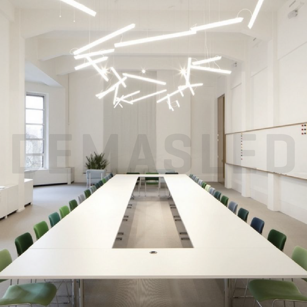 Perfil de Aluminio Linear 20x27mm Anodizado, Cover Cuadrado Opal Blanco x2m