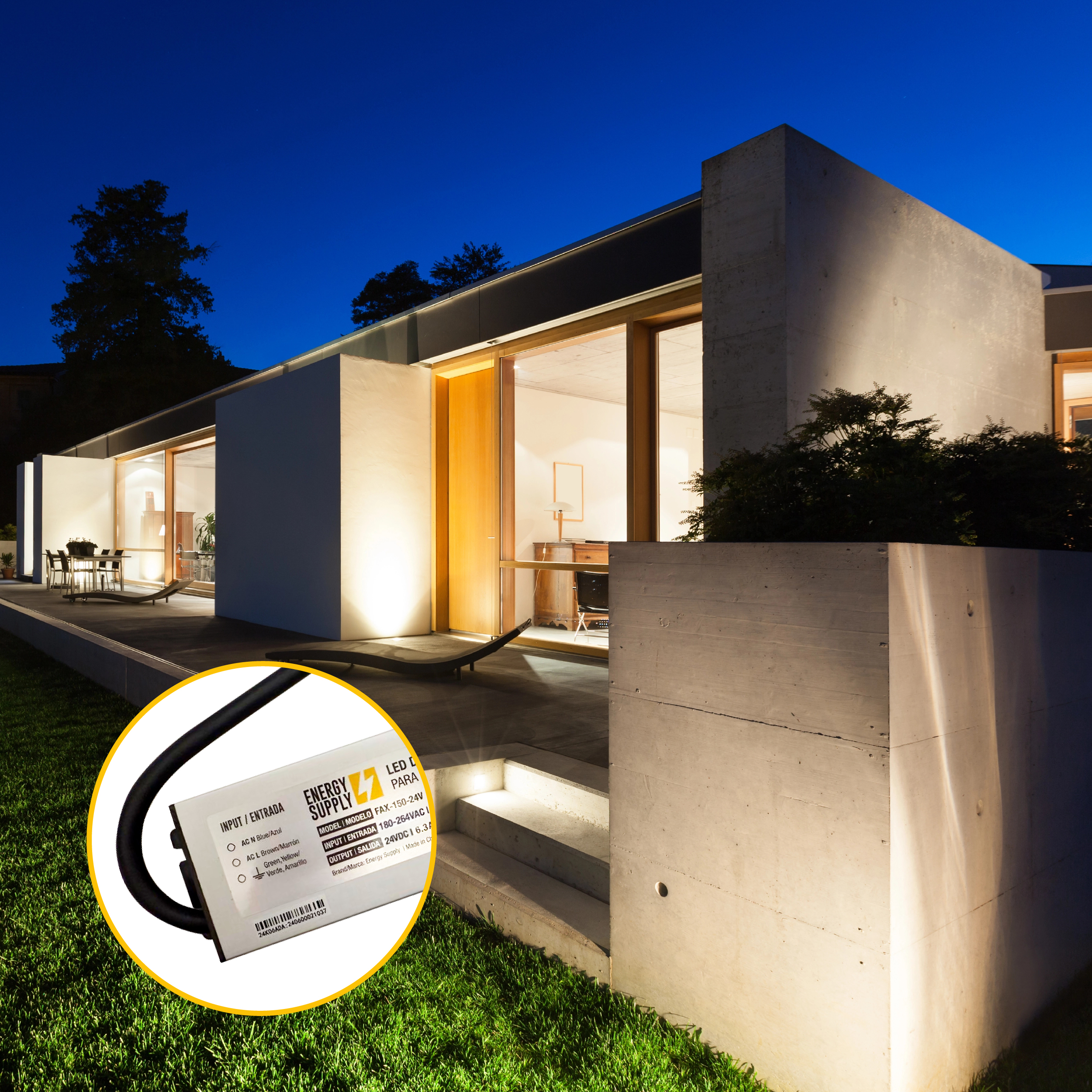 Fuente Switching 24V 6.3A 151W, 180-264VAC Exterior IP67