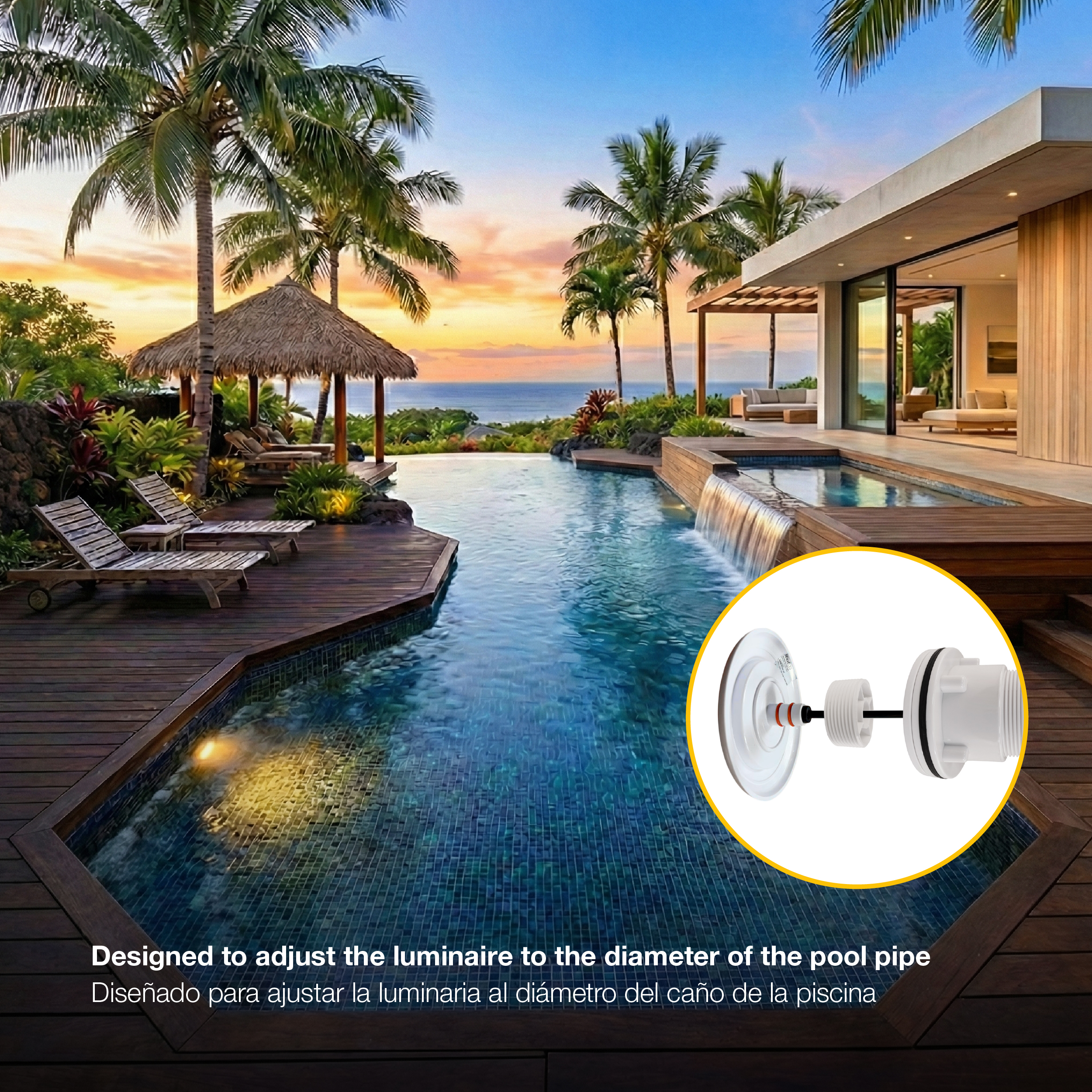 Accesorio para Luminarias de Piscina 28.8x46mm