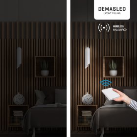 Tecla inalámbrica  RF, 3 Efectos Smart House, Blanco