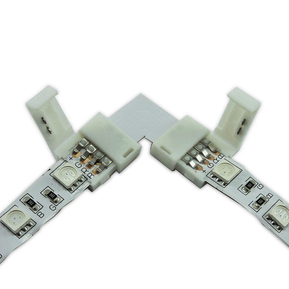 conector para Tiras SMD 5050 RGB. 90 Forma de L. 