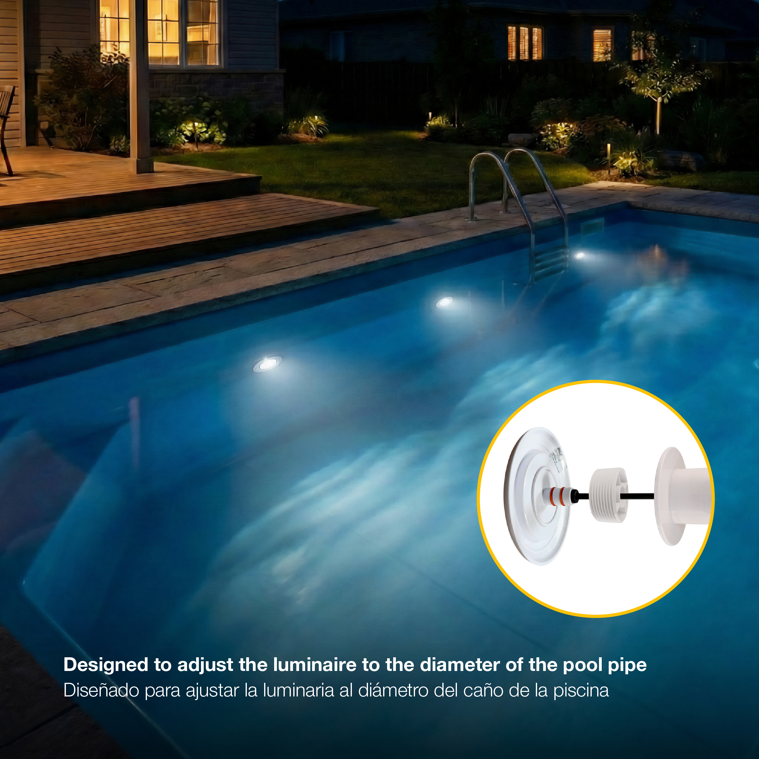 Accesorio para Luminarias de Piscina 28.8x28.2mm