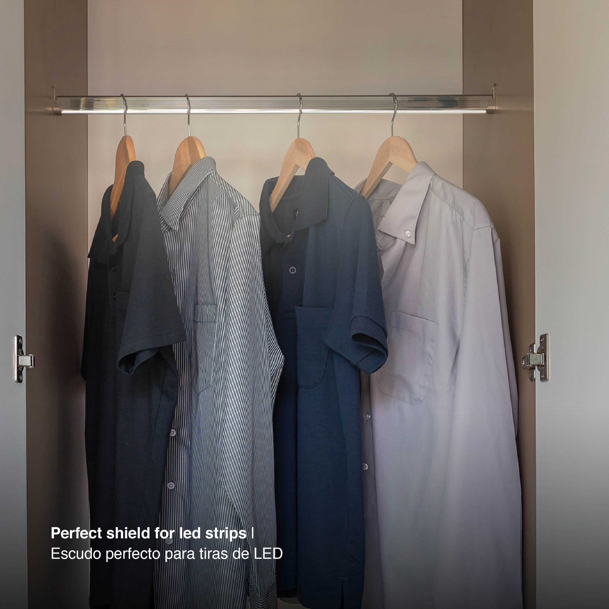 Perfil de Aluminio para Armario Perchero 14,5x29mm, 2m 