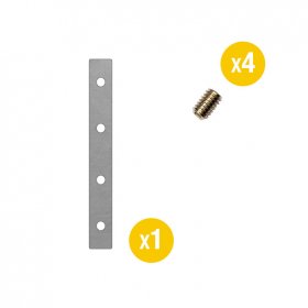 Conector Recto para Perfiles de Aluminio, 180 grados
