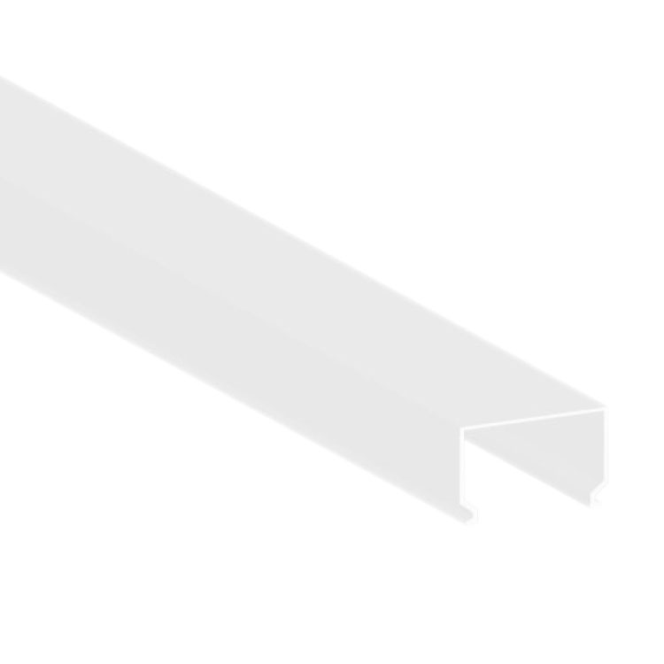 Cubierta para Perfil de Aluminio 19x11mm FLAT Blanco Opal, 2m