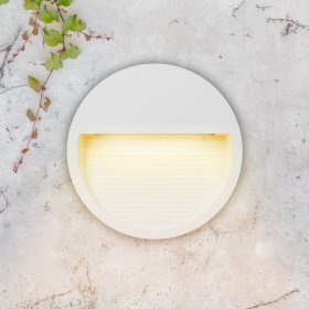 Aplique LED Exterior de Pared Redondo 12cm 6W IP65 Blanco Cálido 220V Blanco