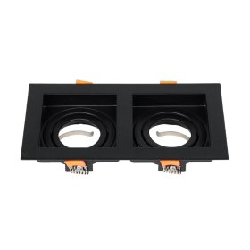 Spot Móvil Negro para 2 Lámpara GU10