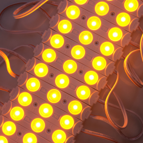 Módulo LED SMD2835, Amarillo 22Lm 3 LEDs, 12V 0.72W, Exterior IP65