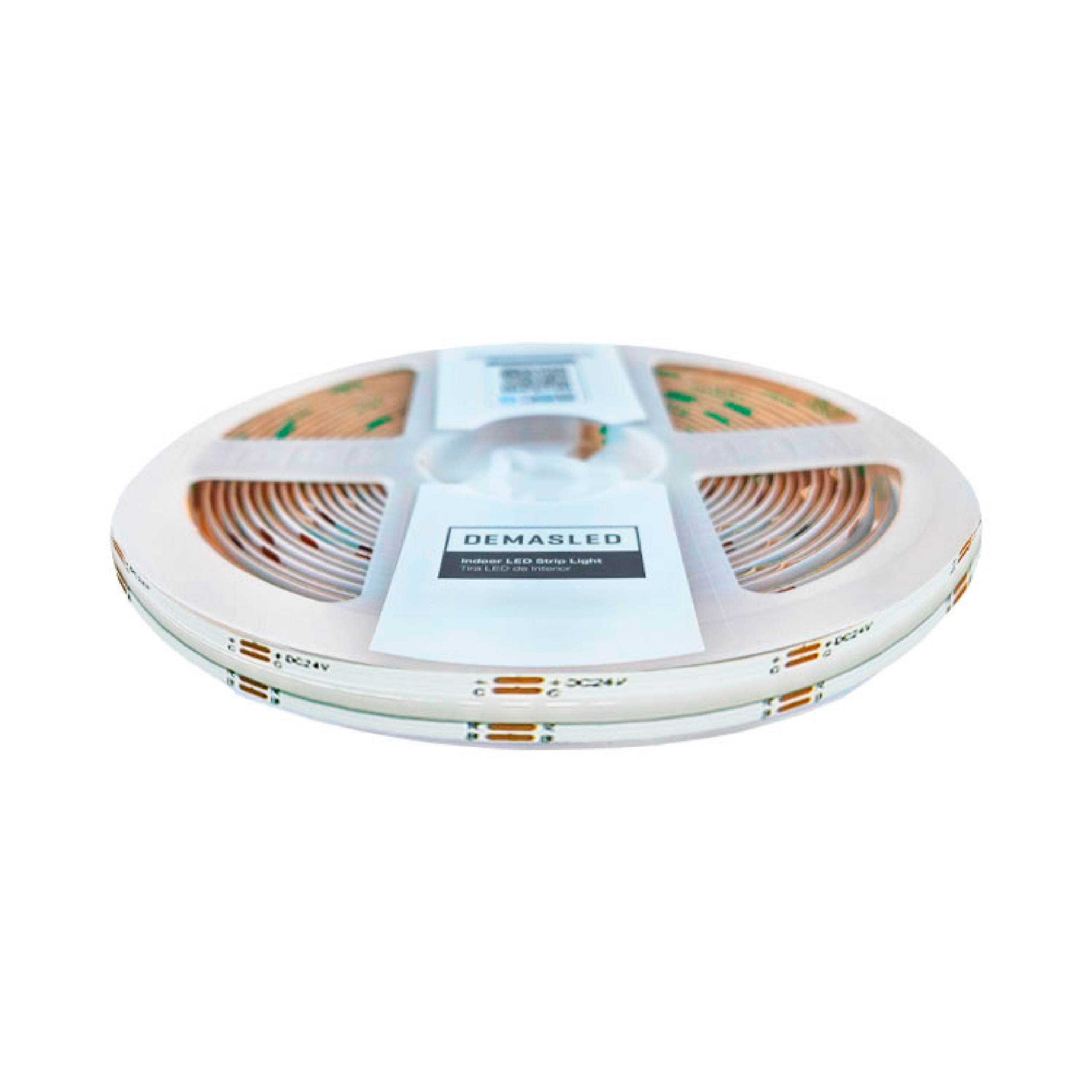 Tira LED COB Pixel 24V 21W/m RGB+Blanco Neutro 4000ºK, 10mm PCB IP33 x5m