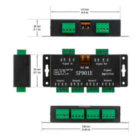 Amplificador Alta Velocidad, 4 canales. 5-24V 45-216W 9A