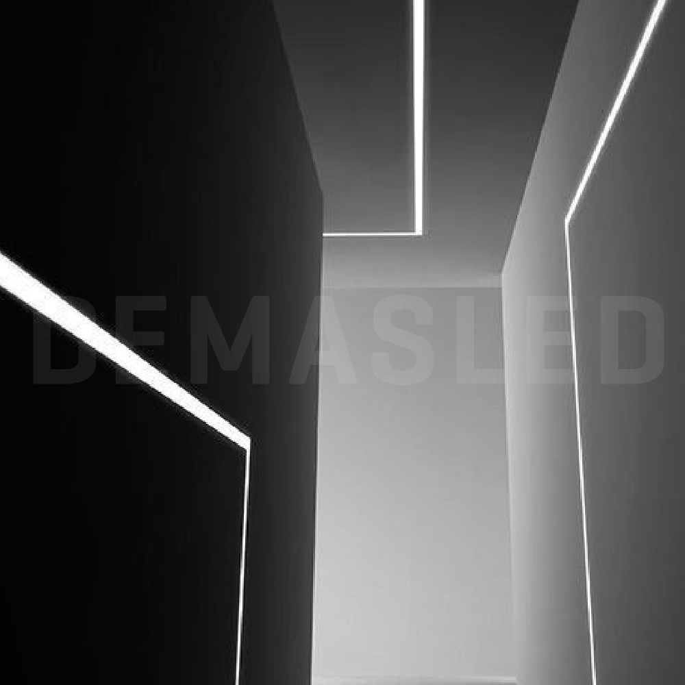 Perfil de Aluminio de Embutir 15x17mm Anodizado, Cover Opal Blanco x2m