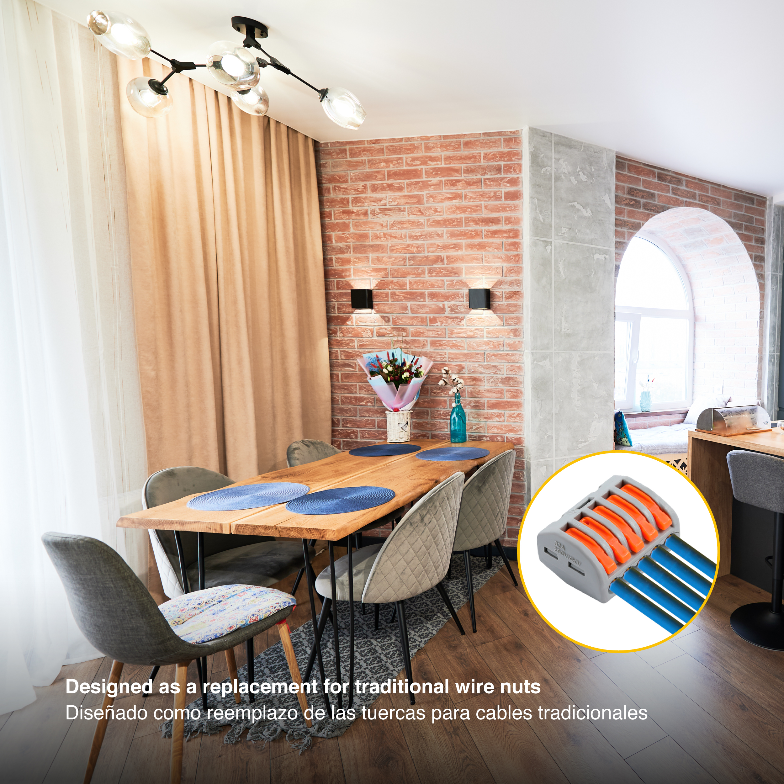 Conector Empalme Fast Clip, 5 Polos