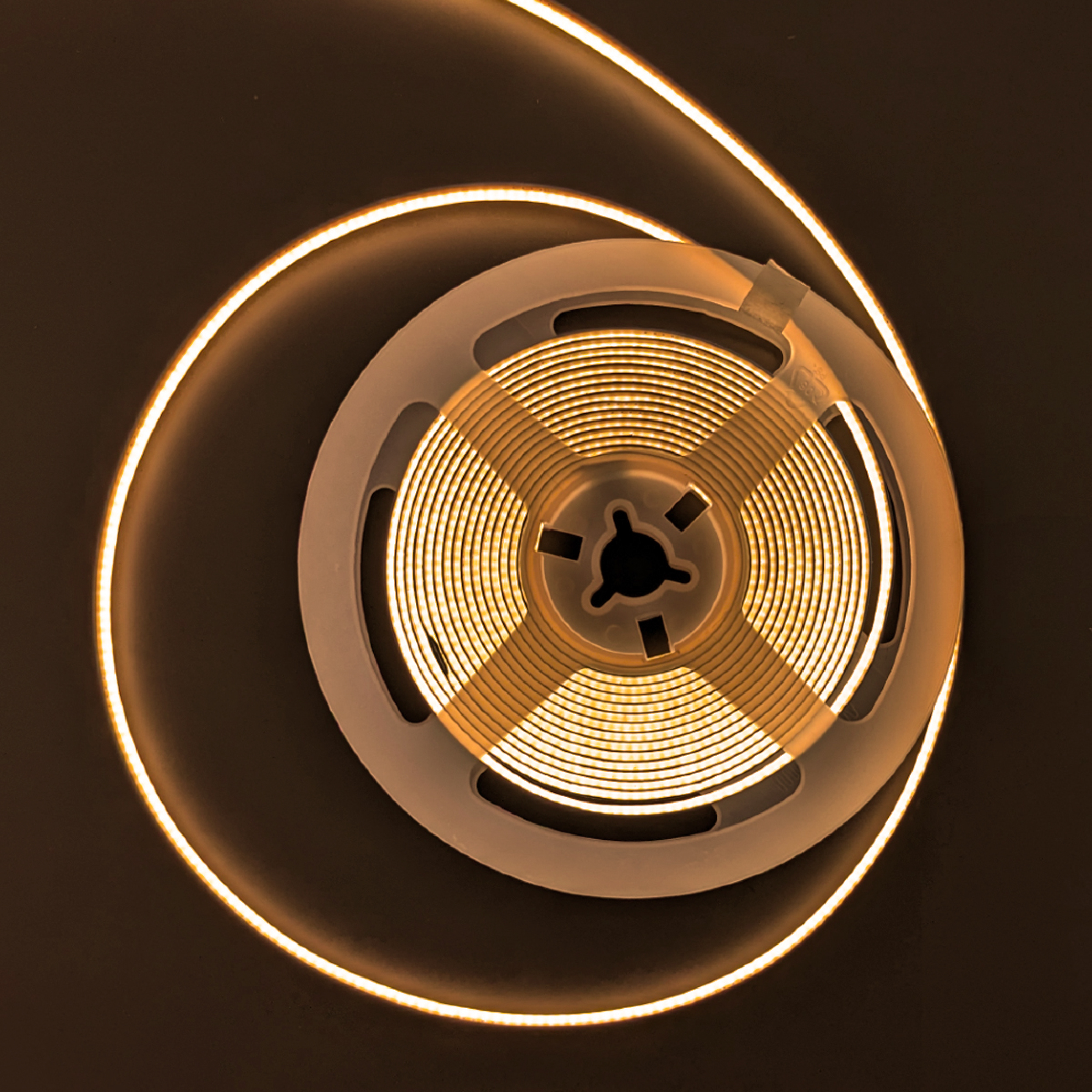 Tira LED COB 24V 11W/m, Blanco superCálido 950lm/m 480 LEDs/m, 8mm, x40cm