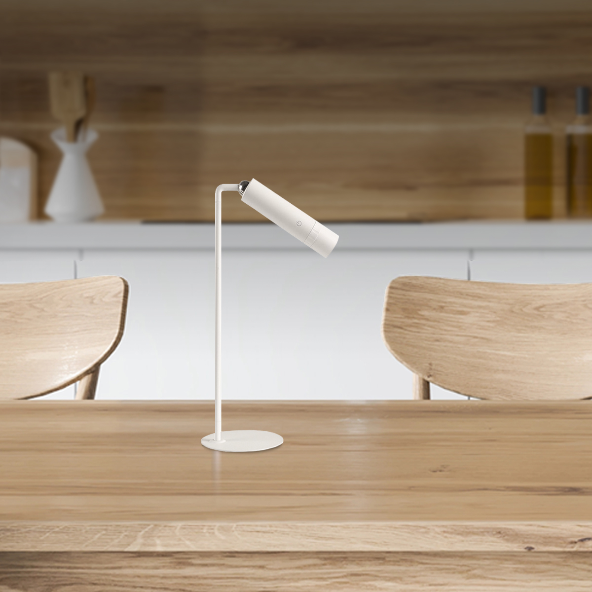 Lámpara Velador Magnético Blanco 3W Blanco Cálido 3000K Batería Recargable 1200mAh 