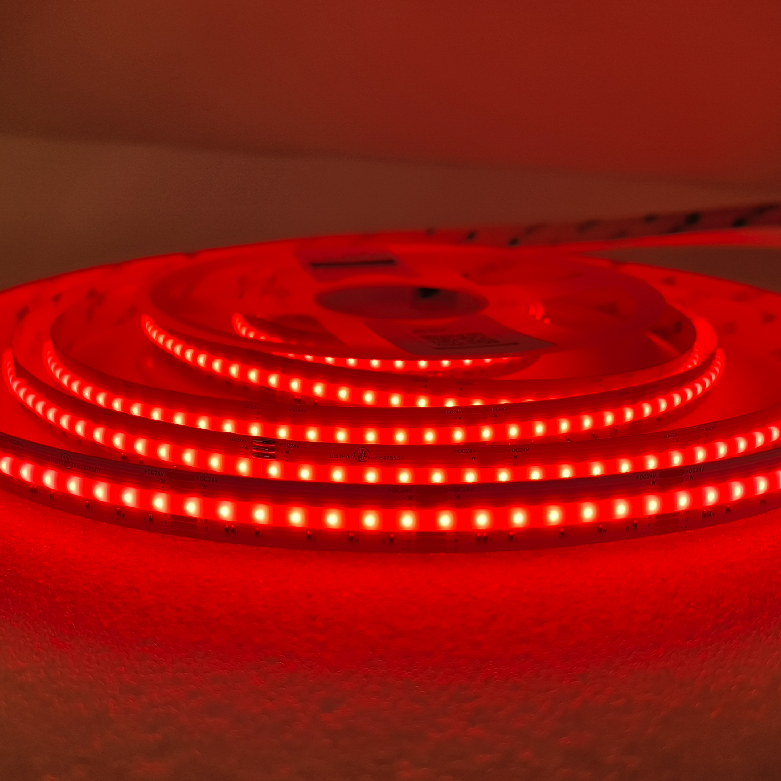 Tira LED COB 24V 16W/m RGB+CCT 860lm/w 840LEDs/m, 12mm PCB x5m