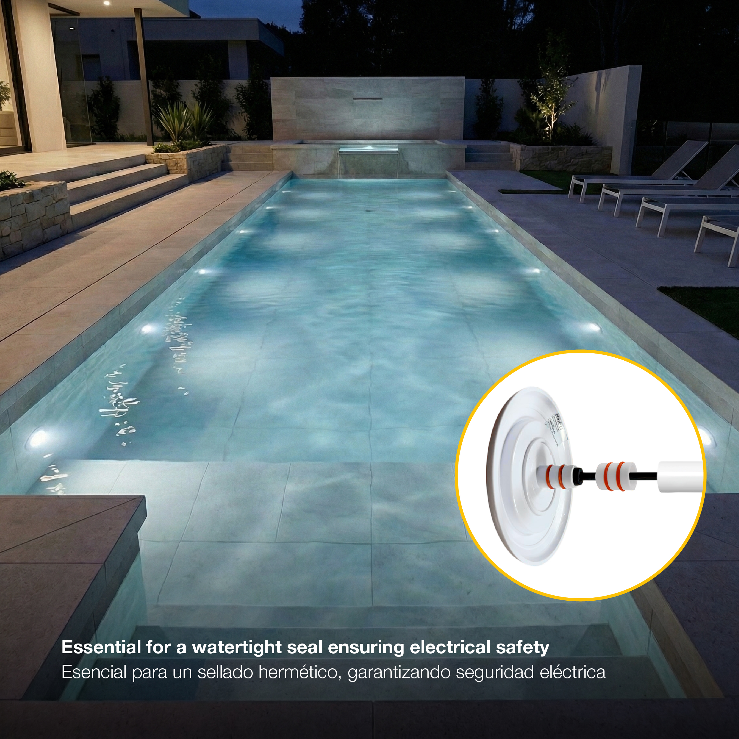 Accesorio para Luminarias de Piscina 10.2x9.8mm