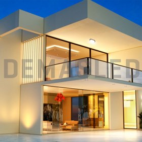 Aplique LED Exterior de Pared Ovalado 10W IP65 Negro 9,8×6cm 220V Blanco Neutro