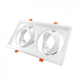 Spot Móvil Blanco 33.5x18.5cm, Corte 14cm, para lámparas AR111