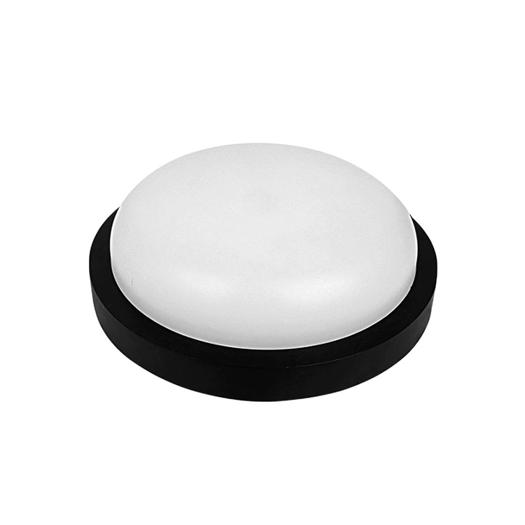 Aplique LED Exterior de Pared Redondo 12W IP65 Negro 18cm 220V Blanco Neutro