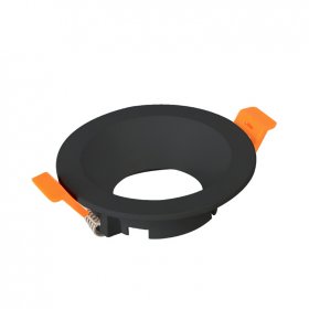 Spot Plástico Fijo Negro 9cm Corte 7.5cm para Lámparas GU10