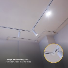 Unión Rígida 90º para Riel LED Track Light Color Blanco