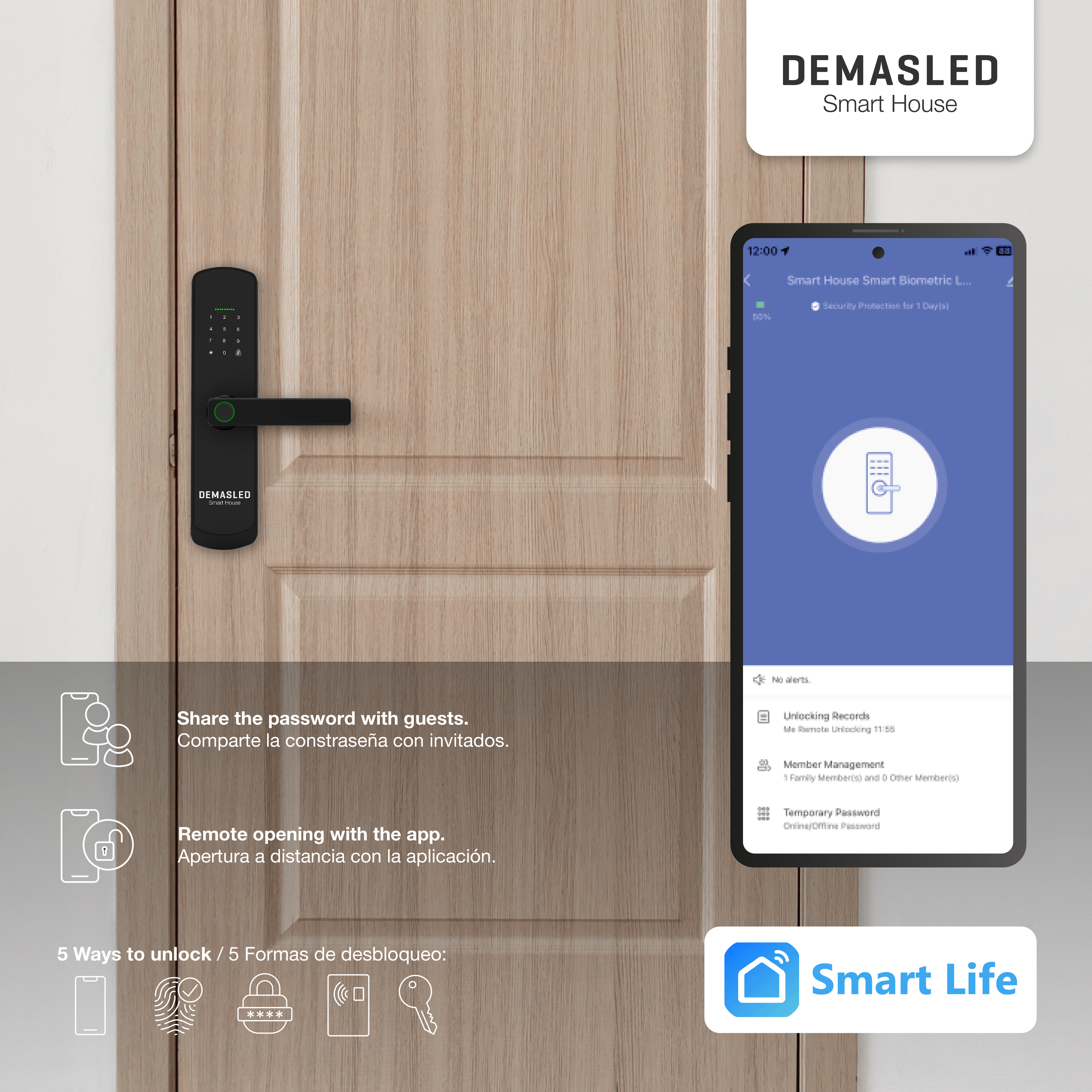 Cerradura Biométrica Smart WIFI
