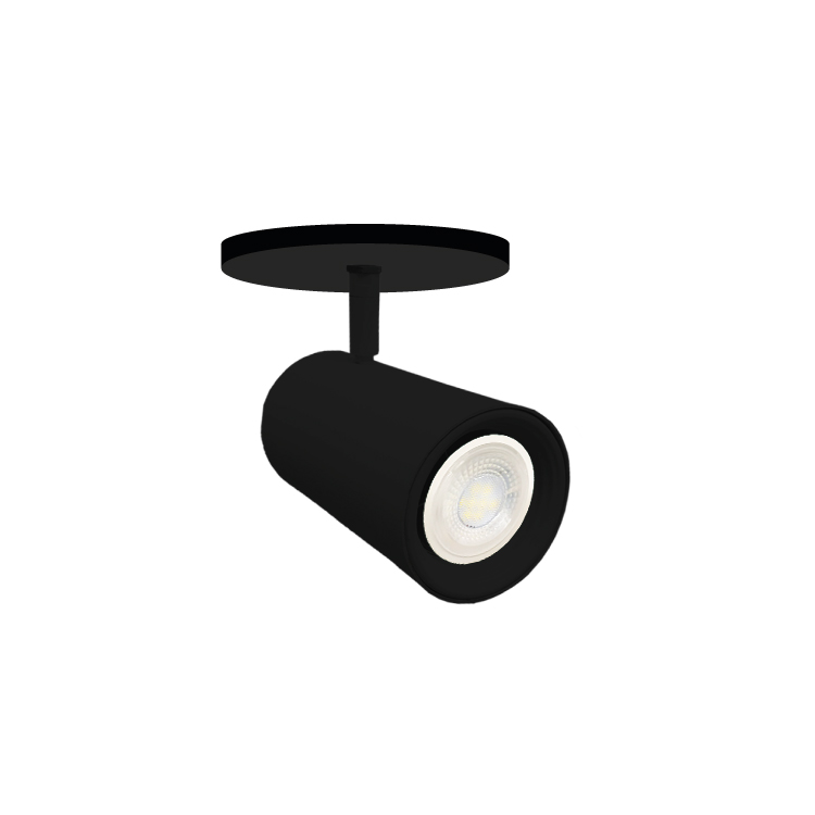 Aplique Ø10,5cm Móvil Negro Cabezal 7x13cm 1 Luz GU10