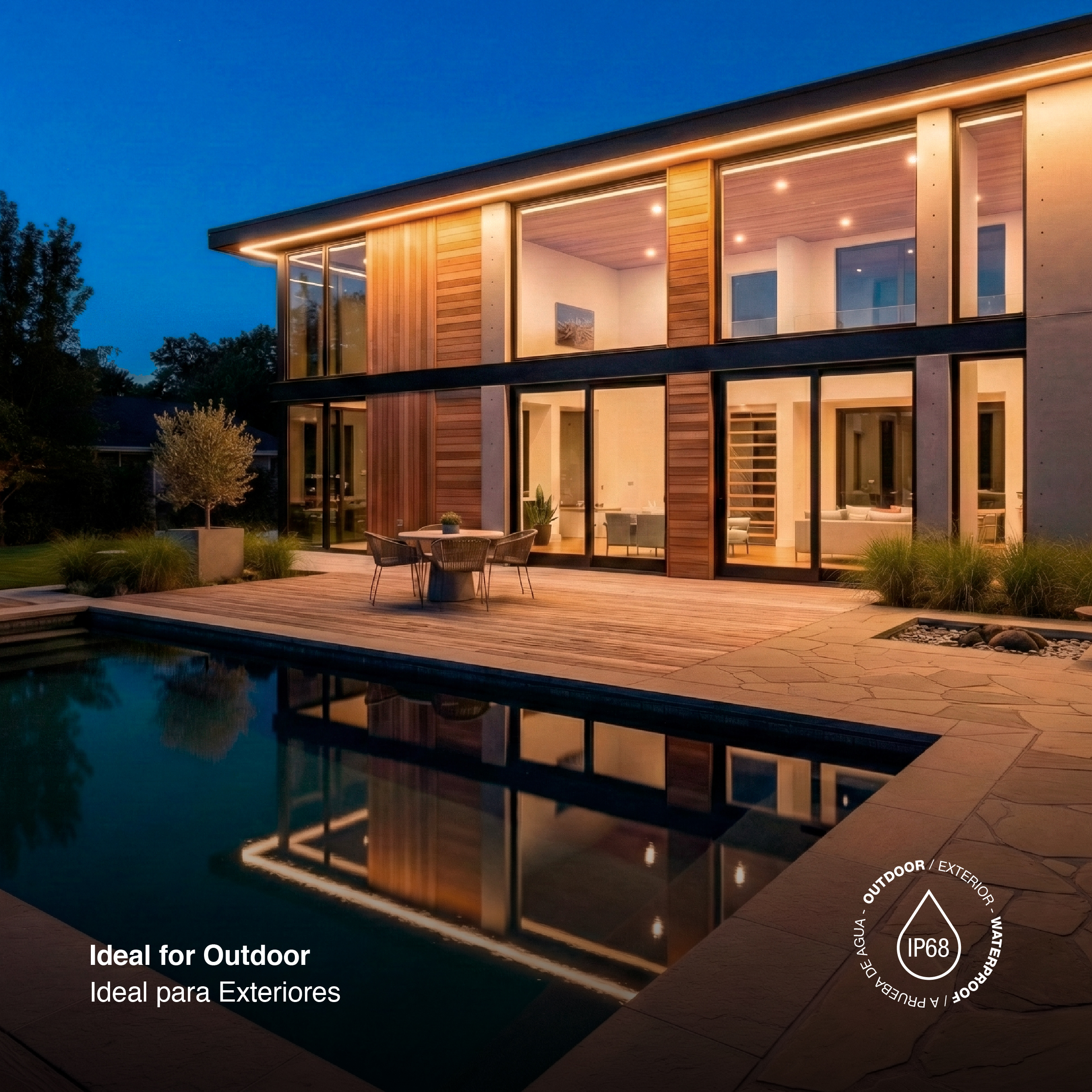 Tira LED COB 24V 11W/m Blanco Cálido 924lm/m 480 LEDs/m 8mm IP65, 5m