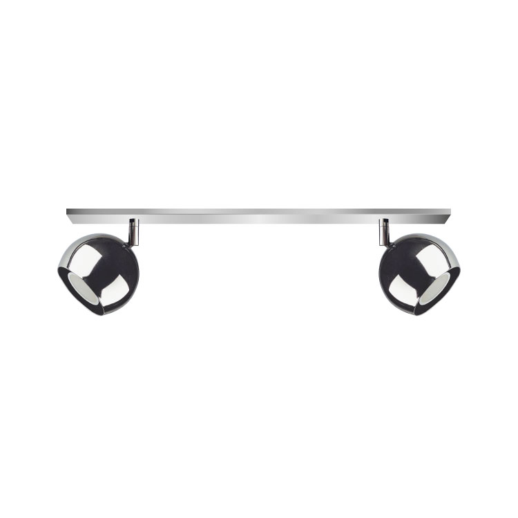 Lampara Colgante Mini Balloon Ø 10 cm Cromado para 2 luces GU10