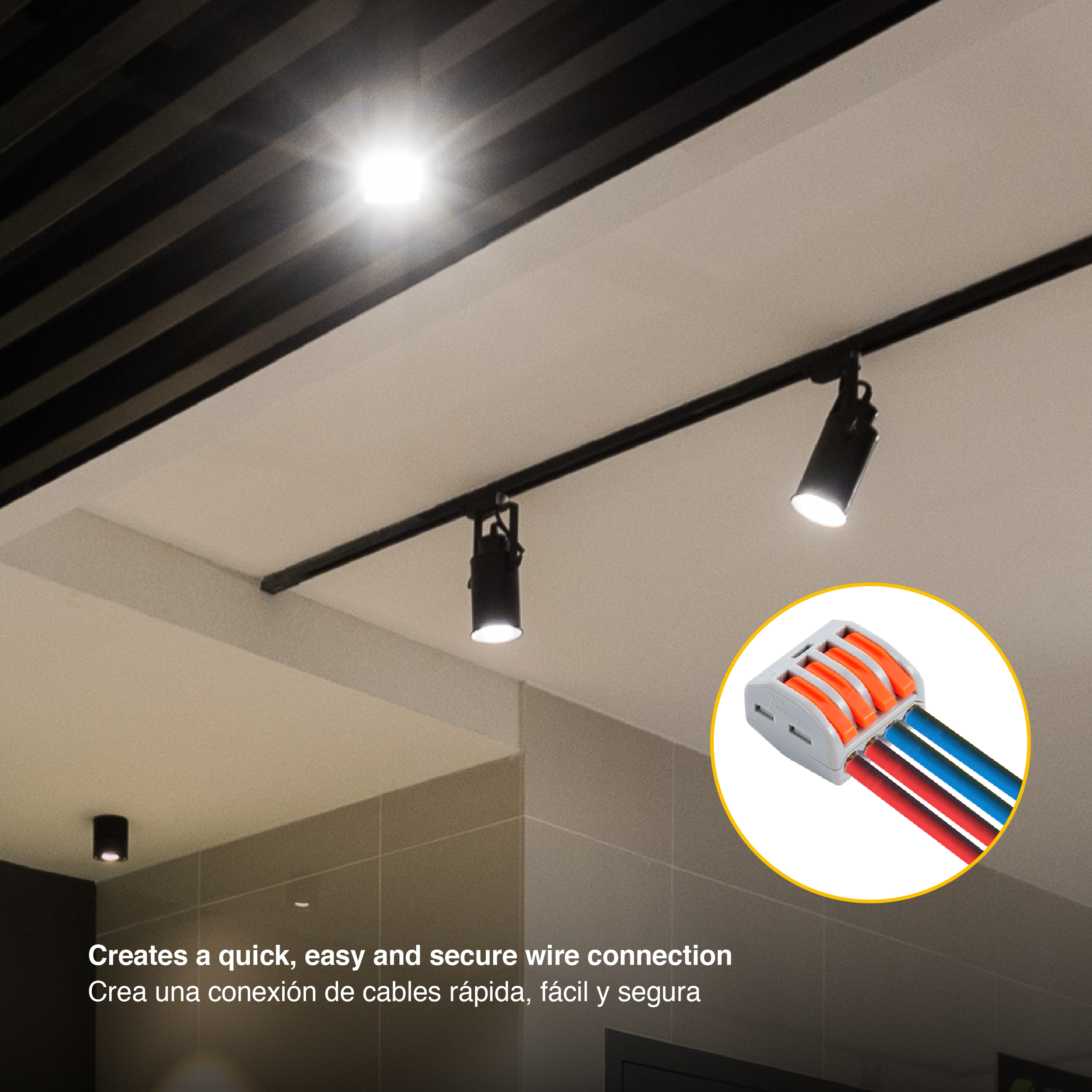 Kit de Conectores Empalme Fast Clip Tipo Wago 2, 3, 4 y 5 Polos.  x125 piezas