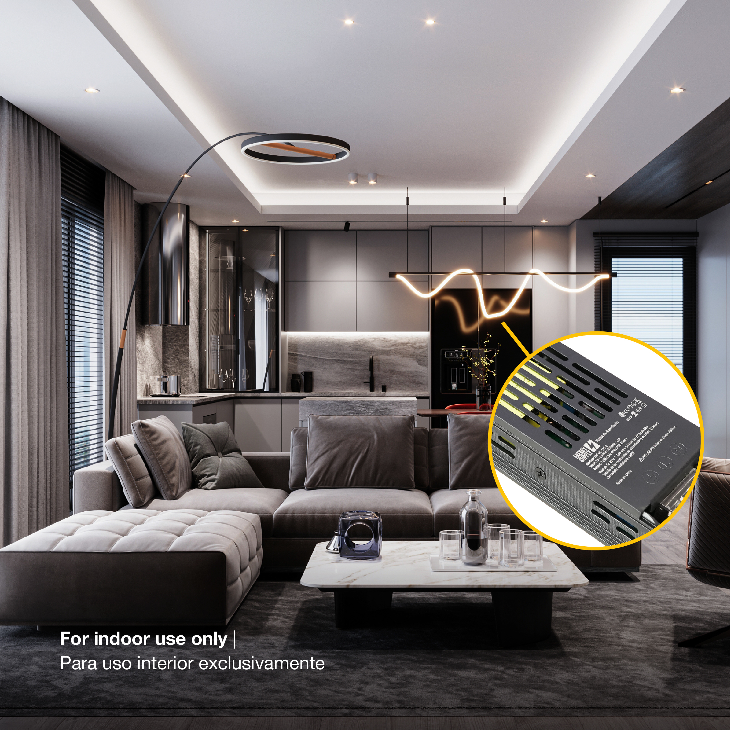 Fuente de Alimentación Switching SLIM 12V 60W 5A - Interior