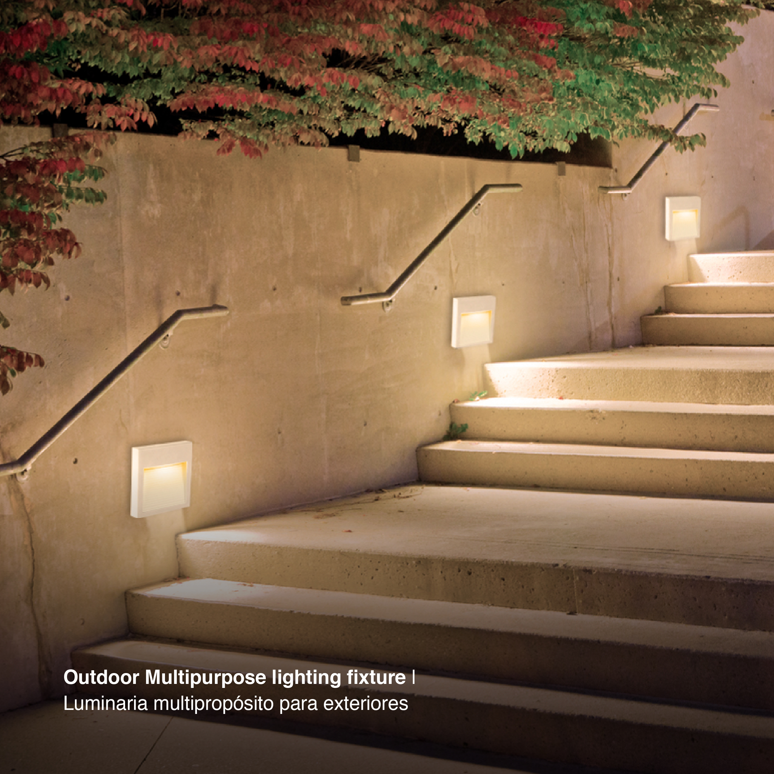 Aplique LED Exterior de Pared Cuadrado 6W IP65 Blanco 12x12cm 220V Blanco Cálido