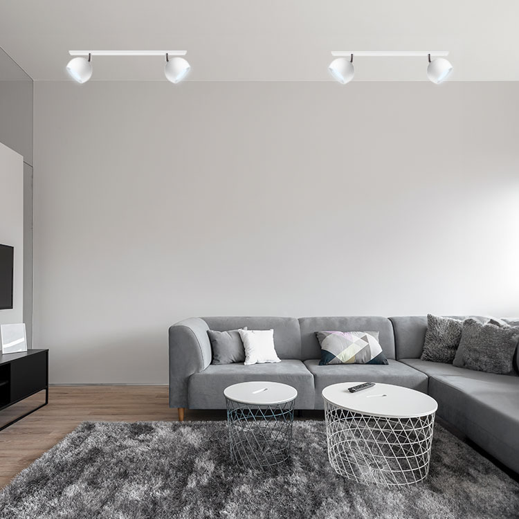 Lampara Colgante Mini Balloon Ø 10 cm Blanco para 2 luces GU10