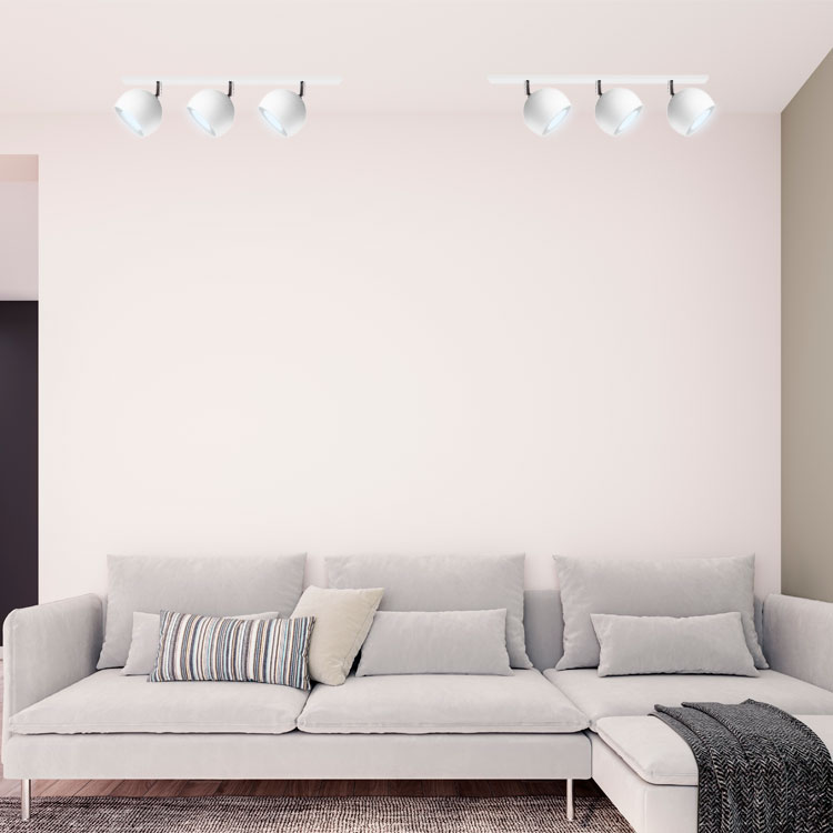 Lampara Colgante Mini Balloon Ø 10 cm Blanco para 3 luces GU10