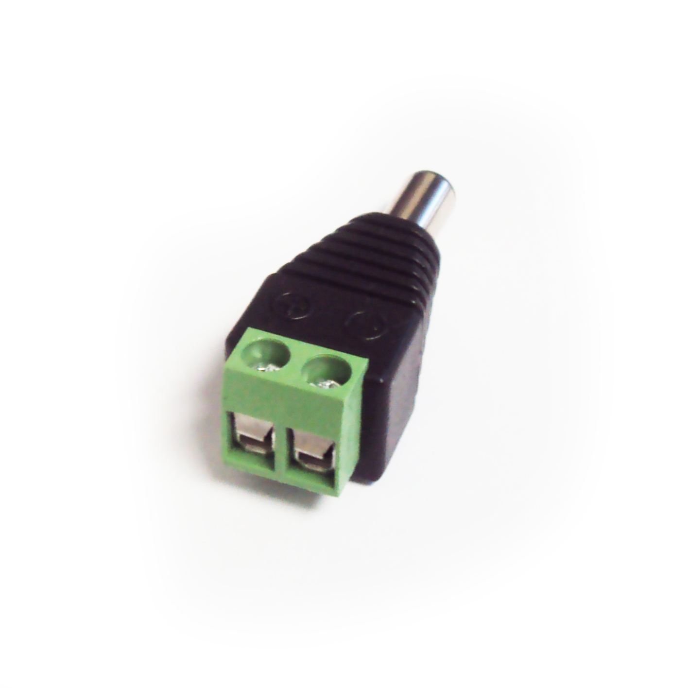 Conector Jack Macho con Bornera. MAx 12v3amps. 24v1.5amp
