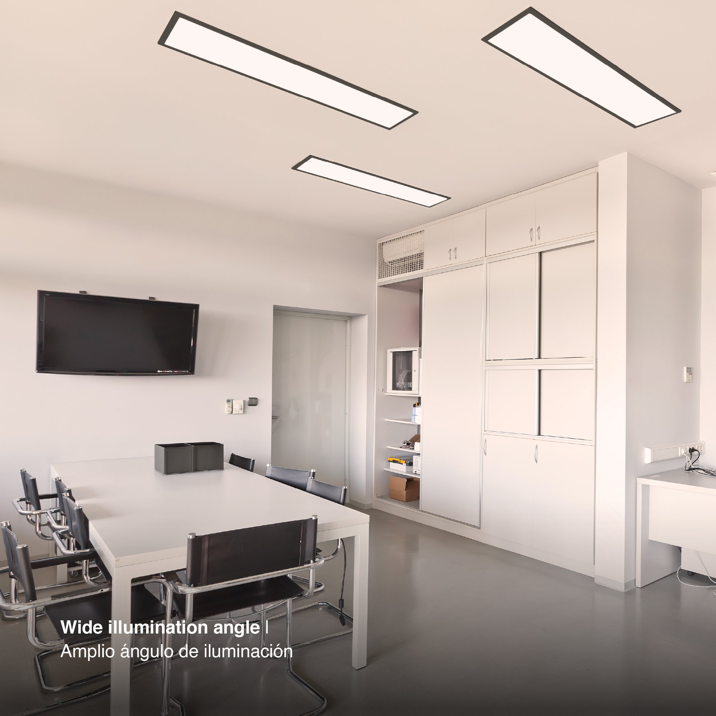 Panel BACKLIGHT LED Negro 48W, 30 x 120cm, blanco Cálido, Aplicar