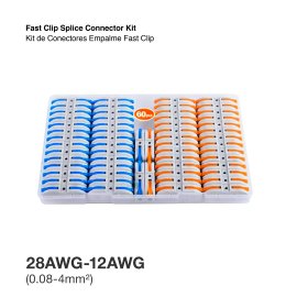 Kit de Conectores Empalme Fast Clip 1 en 1 salida x60 piezas