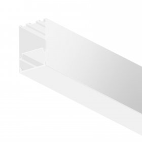 Perfil de Aluminio Linear 75x50mm Blanco, Cover Opal Blanco x2m