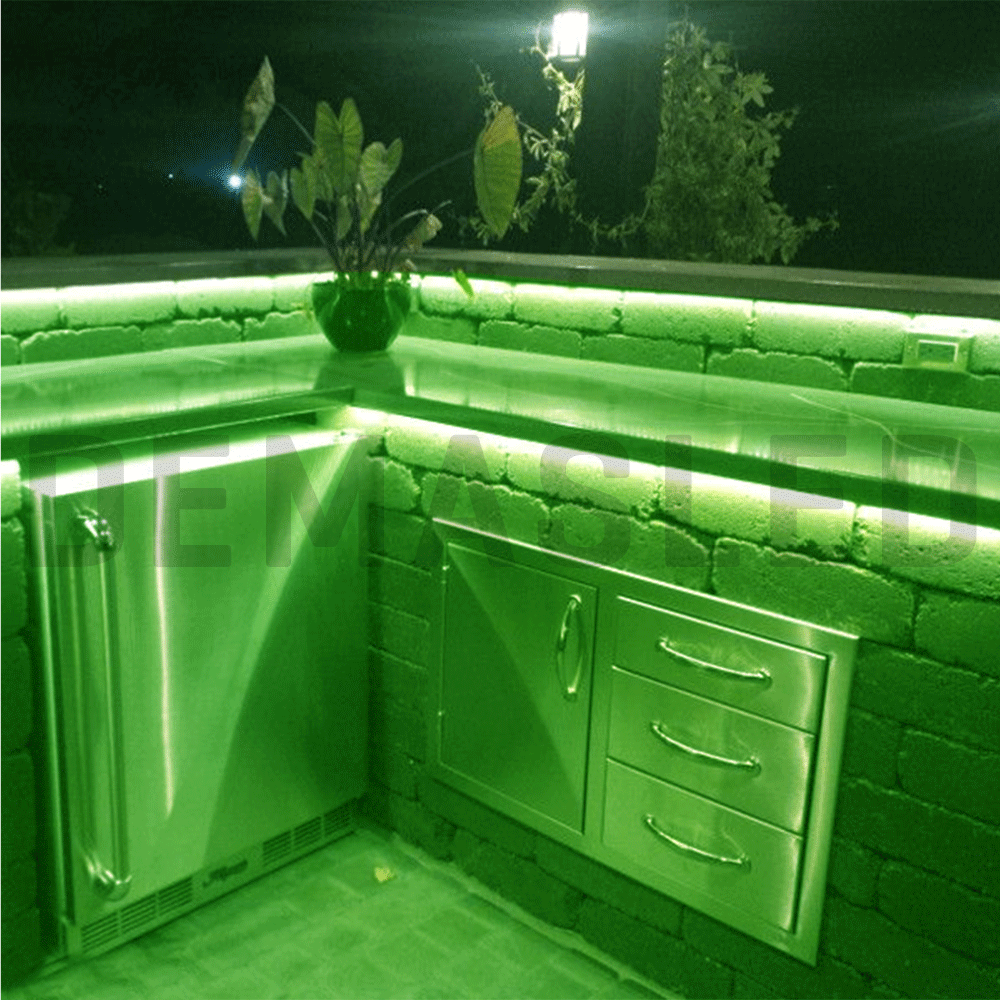 Tira LED SMD2835, IP68, 12V 12W/m, Verde 600lm/m, 60 LED/m, 5m