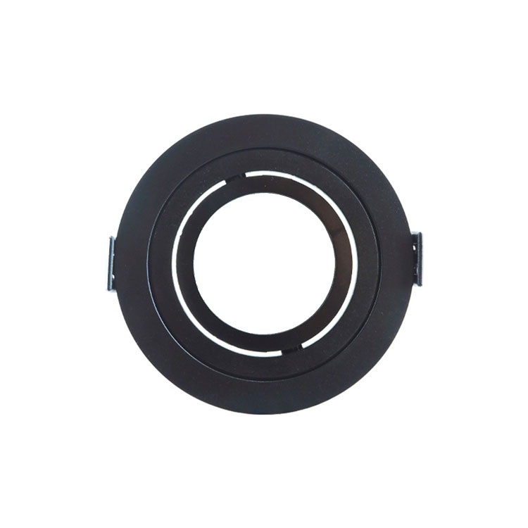 Spot Plástico Móvil Negro 9.2cm Corte 6.5cm para Lámparas GU10