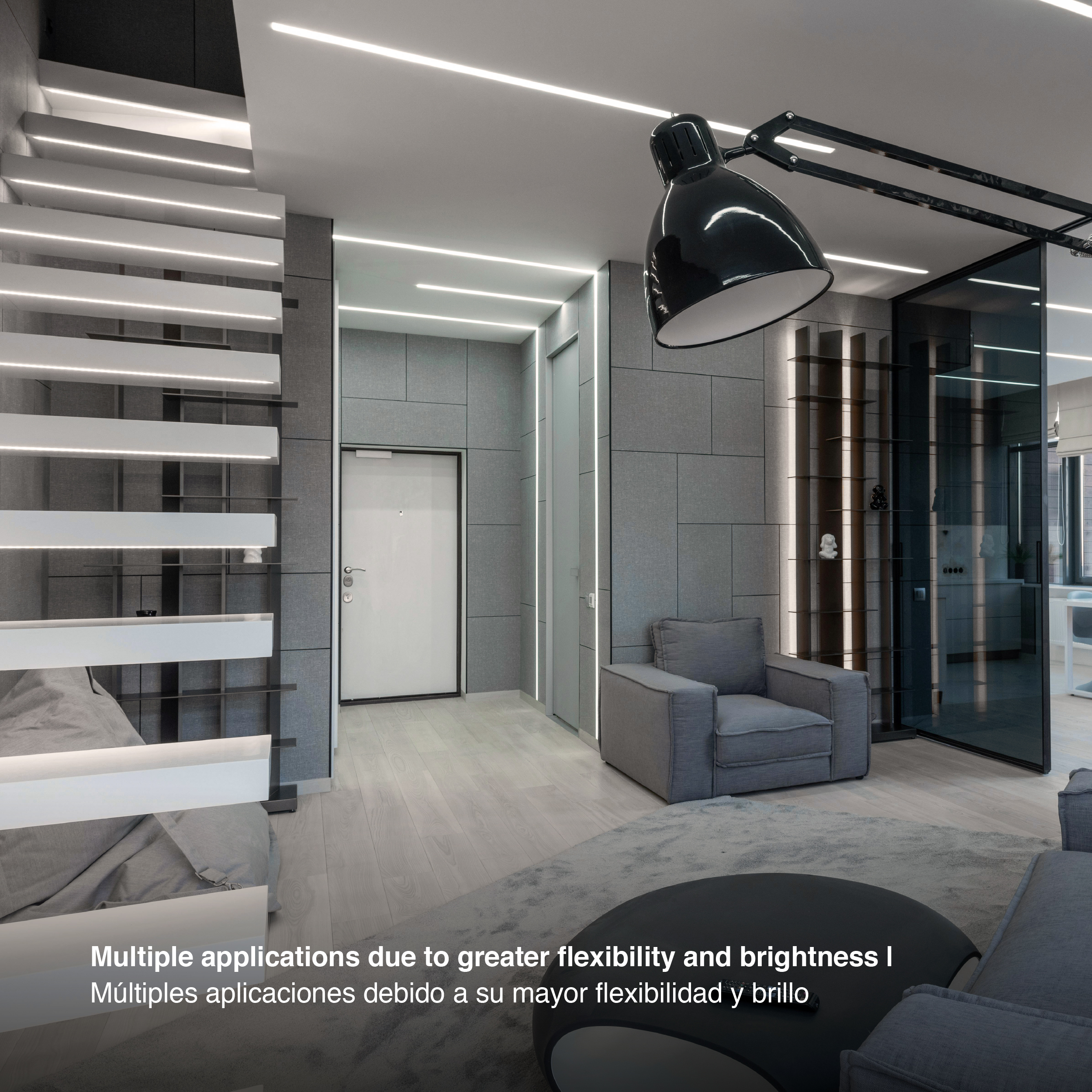 Tira LED COB Freecut 24V 10W/m Blanco Neutro 4000°K 950lm/m 528LEDs/m, 8mm PCB IP33 x5m