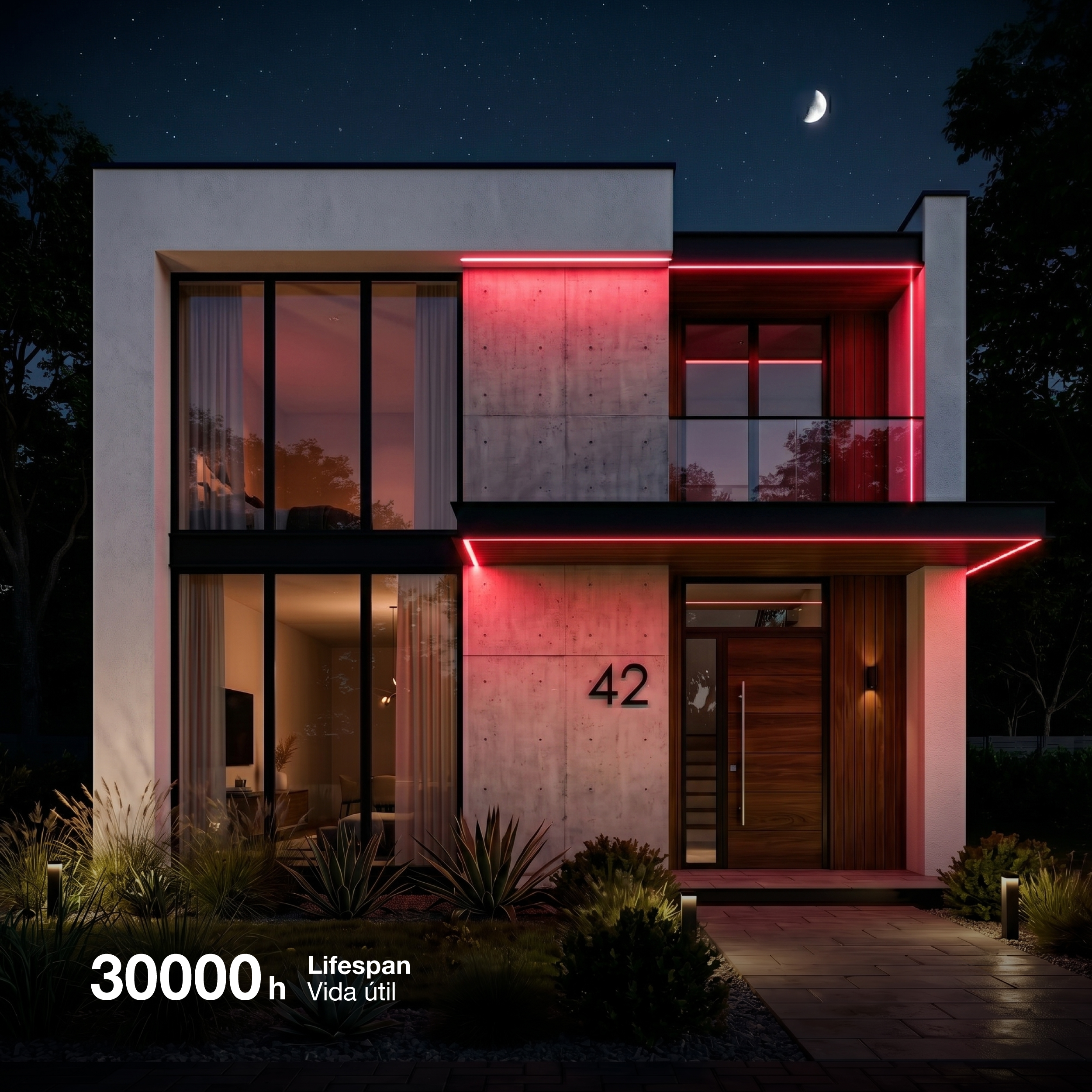 Tira LED COB 24V 11W/m Rojo 154lm/m, 8mm, IP68, 5m