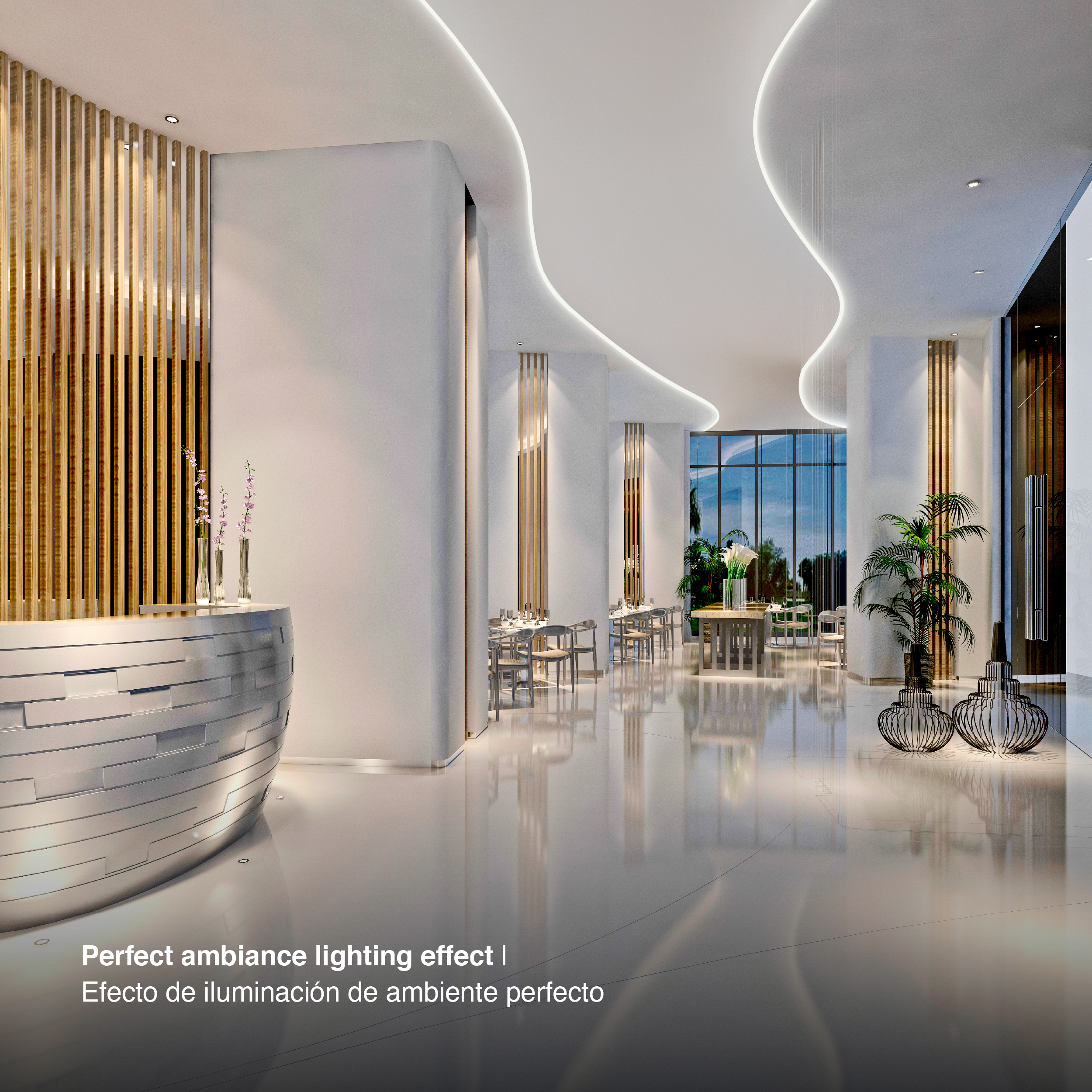 Perfil de Aluminio Flexible con Alas de Embutir 32,8x13,3mm Anodizado, Cover Opal Blanco x1m