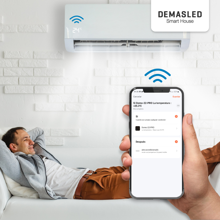 Control Remoto Smart WiFi+IR Universal con Sensor TyH 5V 433MHz 