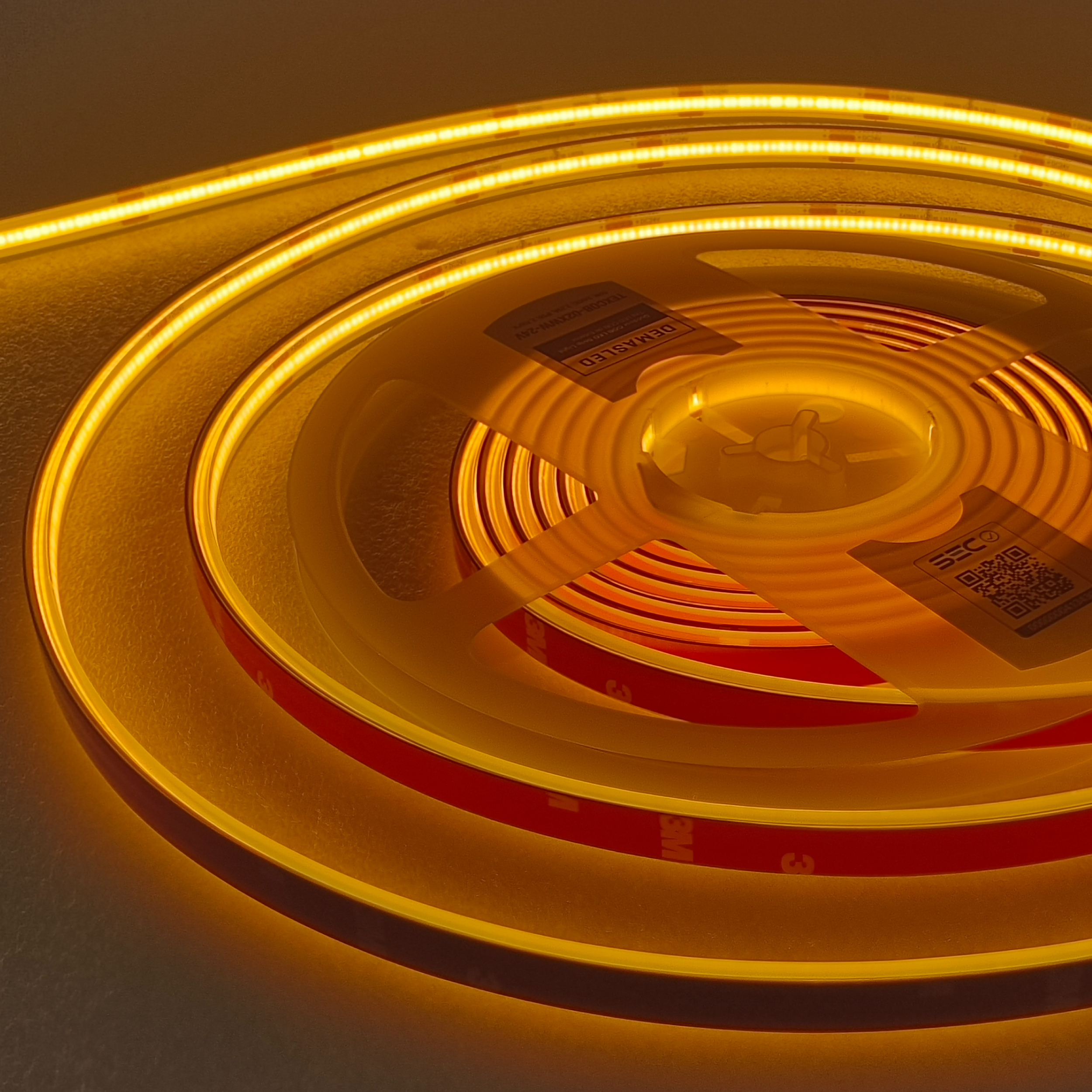 Tira LED COB 24V 11W/m Blanco Cálido 1100lm/m 480 LEDs/m 11mm IP68, 5m