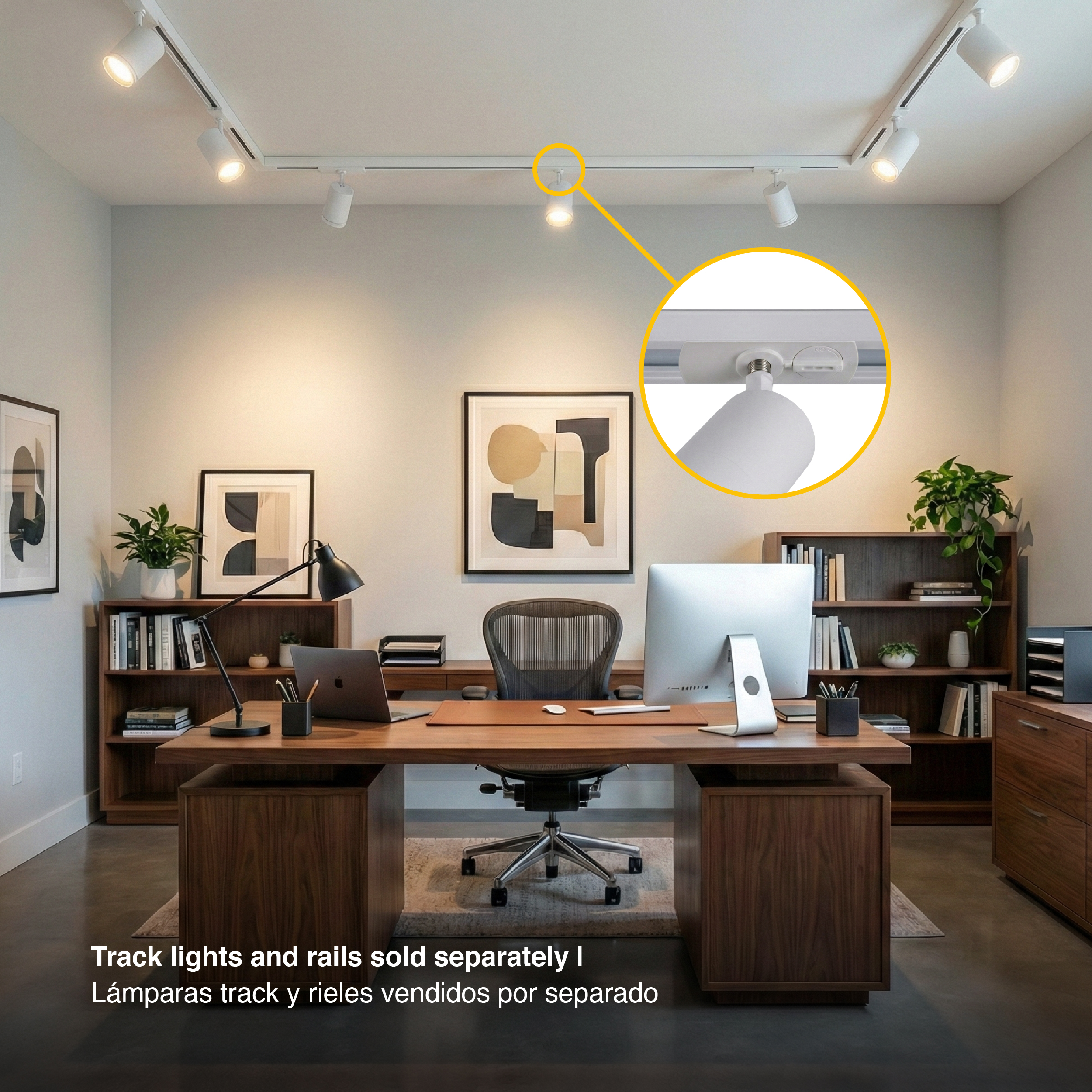 Adaptador para Riel LED Track Light Blanco 